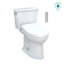 TOTO® Drake® Transitional WASHLET®+ Two-Piece Elongated 1.28 GPF Universal Height TORNADO FLUSH® Toilet with S500e Bidet Seat, Cotton White
