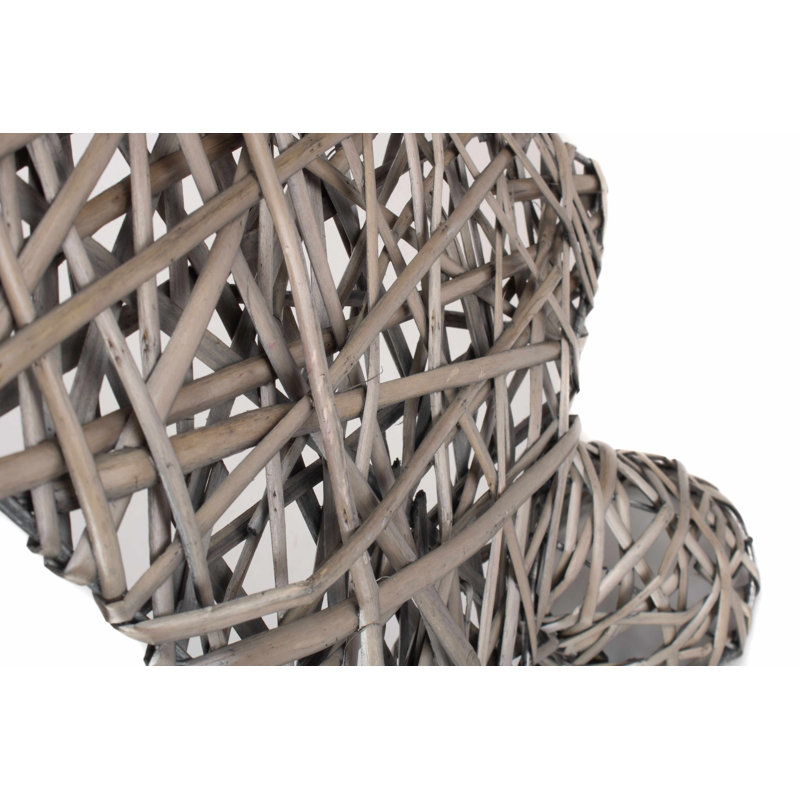 Wicker Table Top Xmas Tree, Antique Wash