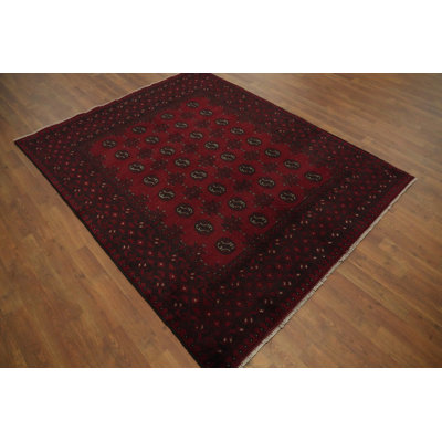 Tribal Red Oriental Afghan Rug 5x6