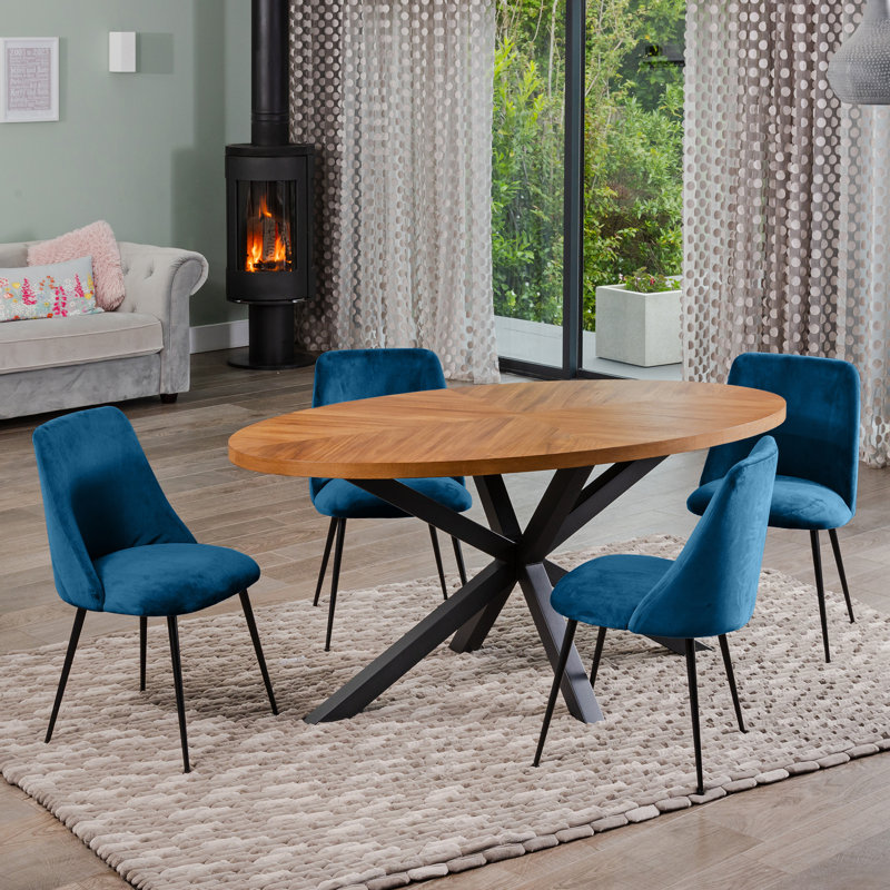 Soderquist 4 - Person Dining Set, Blue