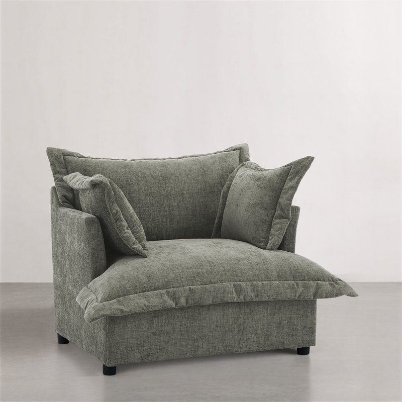 Upholstered Armchair, Grey