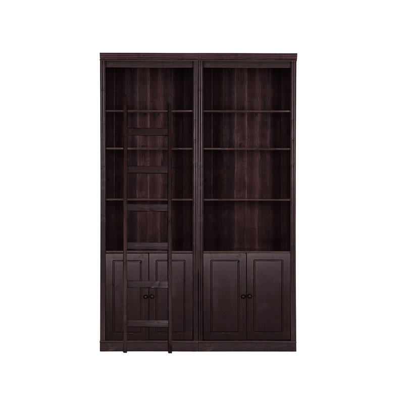 Dedrah 223cm H x 148cm W Library Bookcase, Brown