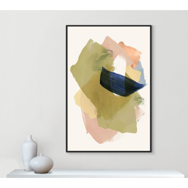 Brush and Whisper I Print by , Black Floater, 61.5" H x 41.5" W