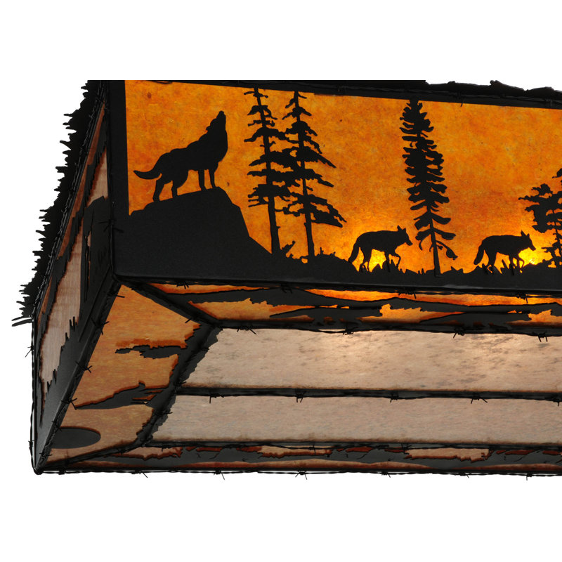Rustic Lodge 12 - Light Flush Mount