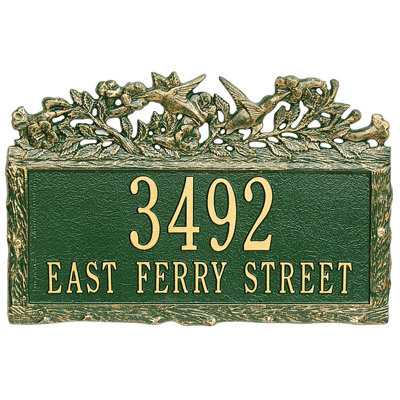 Woodland 2-Line Wall Address Plaque
