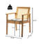 Chaise de salle à manger d'extérieur avec coussin Preston (ensemble de 2)