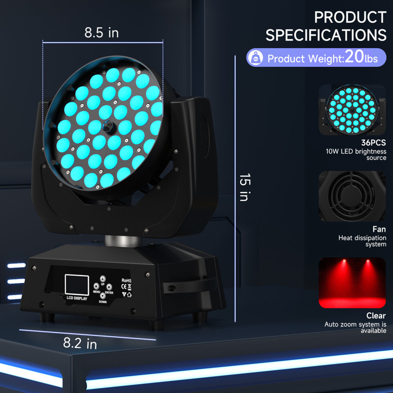 Projecteur à lumière DEL 4in1