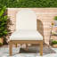 Chaise longue de patio réglable, fauteuil inclinable en bois d'acacia pour espaces extérieurs modernes