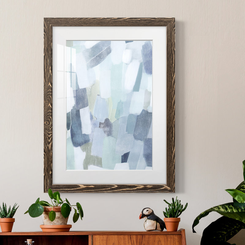 Dusky Gale I - peinture sur toile encadrée, H 43,5 po x l 31,5 po x P 1 po, Encadré de bois de noyer