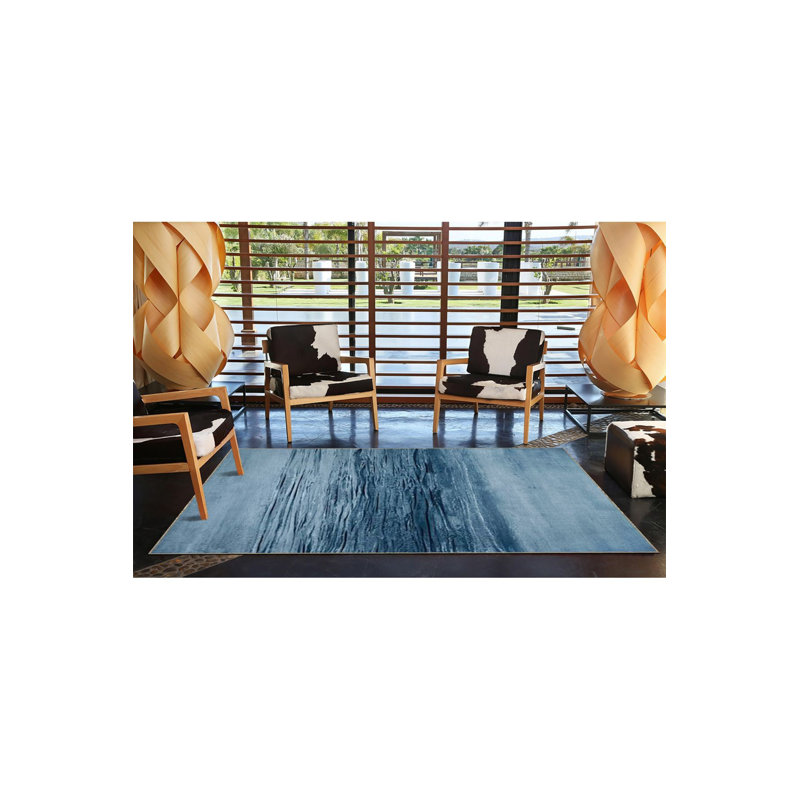 Tapis tissé à motif Water Nature, Sous-tapis carré 3 pi 3 po inclus