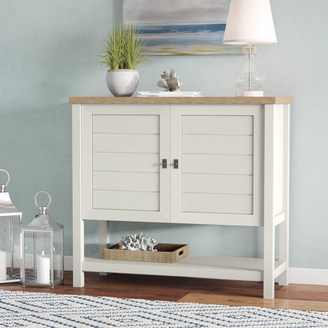 Myrasol 2 Door Accent Cabinet Highland Dunes Color: Lintel Oak/Soft White