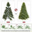 Arbre de Noël artificiel vert pré-éclairé-1617459514
