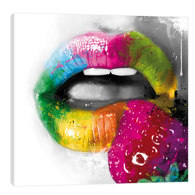 « fruity baiser ii », impression sur toile tendue, H 24 po x l 24 po x P 1,5 po