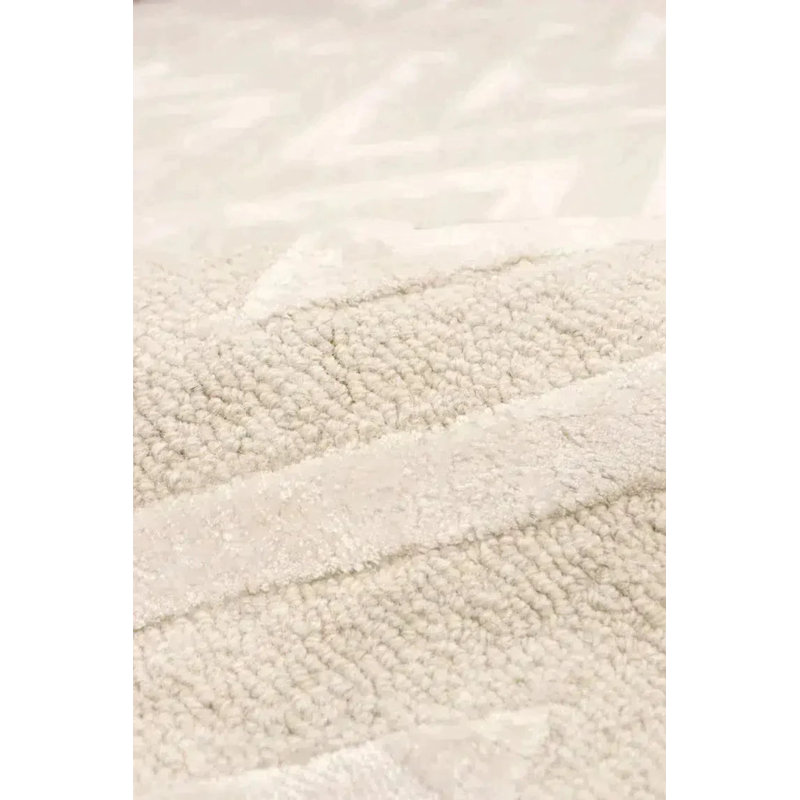 Chevron Area Rug in Ivory
