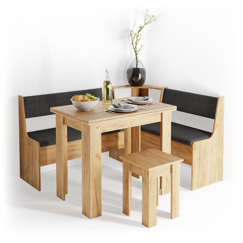 Upholstered Bench, Sand Oak