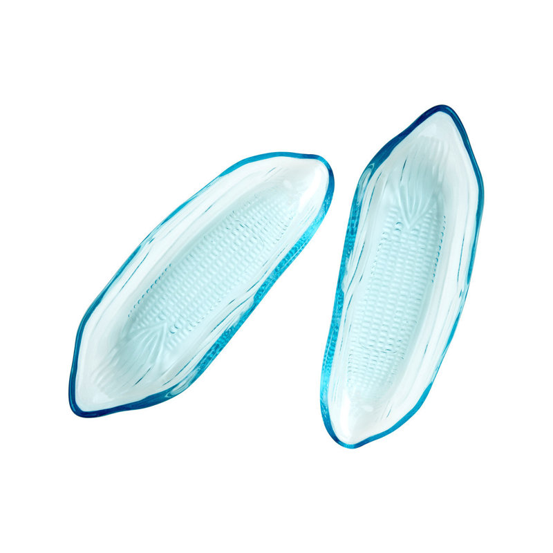 17 Stories Aimee-Louise Glass Platter, Blue