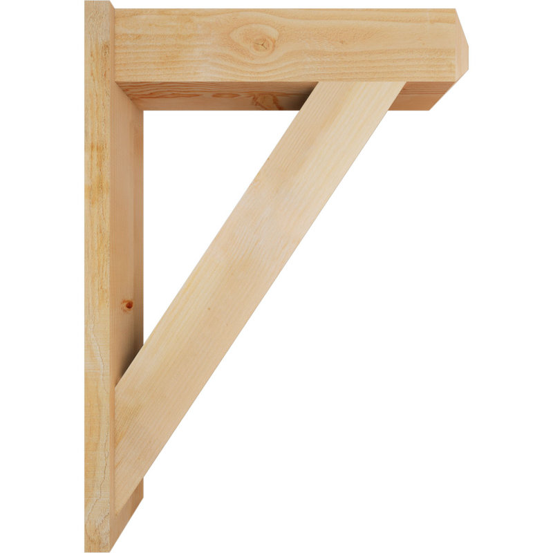 Artisan traditionnel en bois rustique, Sapin Douglas de 8 po (sciage brut), P 32 po x H 44 po