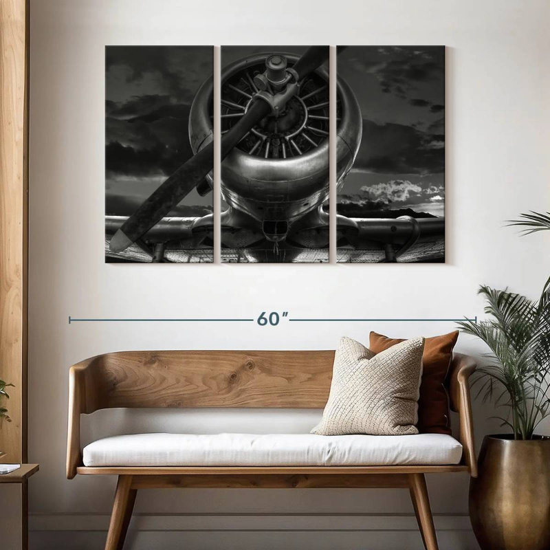 Mehar Dark Propeller, 32" H x 50" W