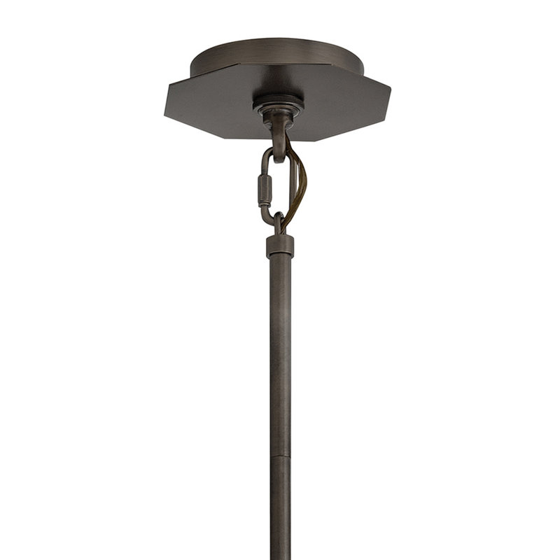 Hinkley Facet Convertible Chandelier, Black Oxide