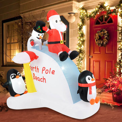 6 Ft Christmas Inflatable With Led Lights Indoor/outdoor Lighted Xmas Inflatable