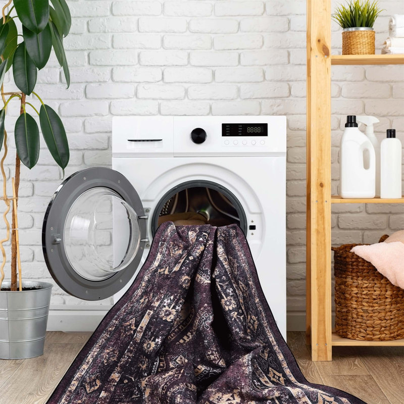Tapis rectangulaire Antawan avec envers antidérapant, Rectangle 8 pi x 10 pi