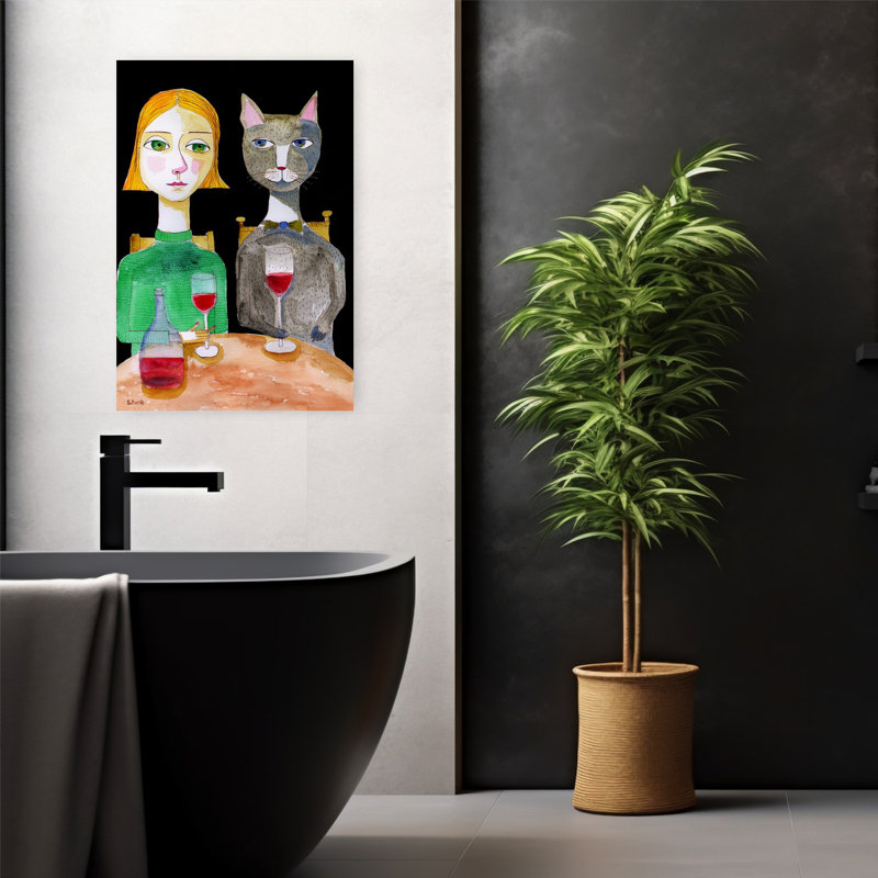 Art contemporain, art contemporain pour chat, H 24 po x l 16 po