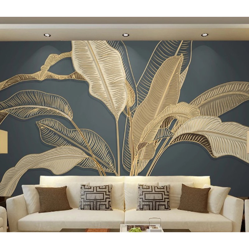 Papier peint amovible Big Big Leaves, L 48,96 po x l 75 po