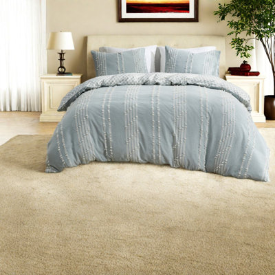 Oeko-tex Certified Cotton Bedding Sets, King/cal King Duvet Cover, Reversible Design