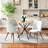 5 Pieces Modern Dining and Lounge Set with Round Table Upholstered Chairs for Reception Office and Living Room-276937940-279369687