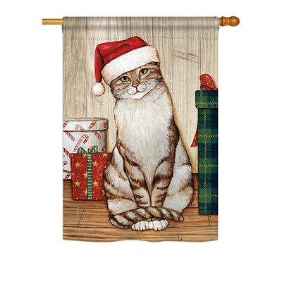 Drapeau de jardin Aztavur Christmas Kitty