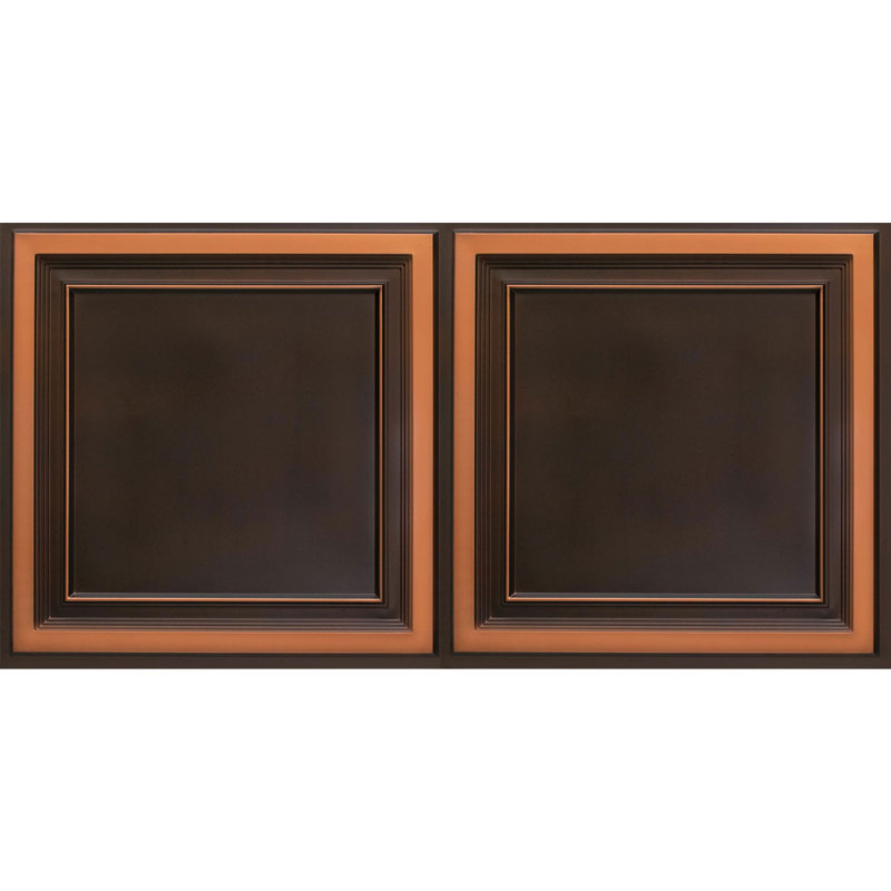 Tuile de plafond en PVC Galleria, Cuivre antique, L 48 po x l 24 po