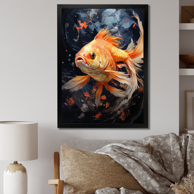 Asian Golden Carp Glowing II - reproduction d'art sur toile