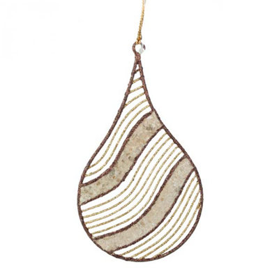 14cm Textile Holiday Shaped Ornament