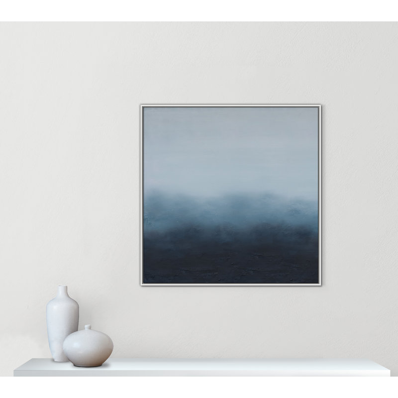 «Elemental II Square Version Print» par S.H. Khân, H 41,5 po x l 41,5 po, Blanc