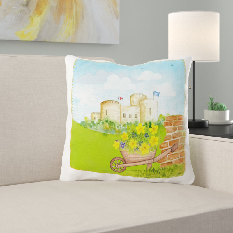 Housse et insert de coussin carré Palen, Microsuède, Intérieur
