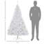 Sapin de Noël artificiel de 6 pi avec branches réalistes, 250 lumières DEL blanc chaud et 1000 pointes, blanc-1739624999-1739624993