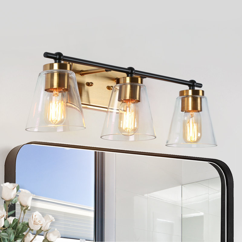 3-Light 22’’ W Dimmable Modern Bathroom Vanity Light, 8" H x 22" W x 6.5" D, 3 Lights