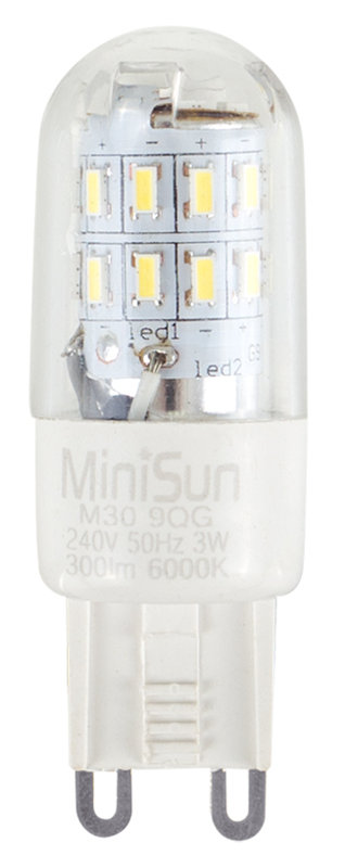 3W G9 Dimmable LED Light Bulb, Cool White