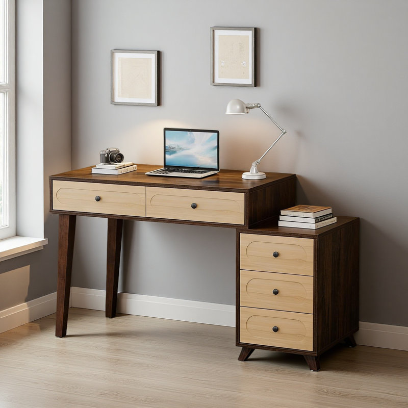 Bureau d'écriture avec tiroirs, bureau d'ordinateur, bureau d'ordinateur