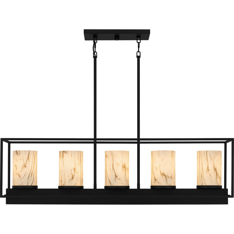 Myleigh 5-Light Matte Black Island Light