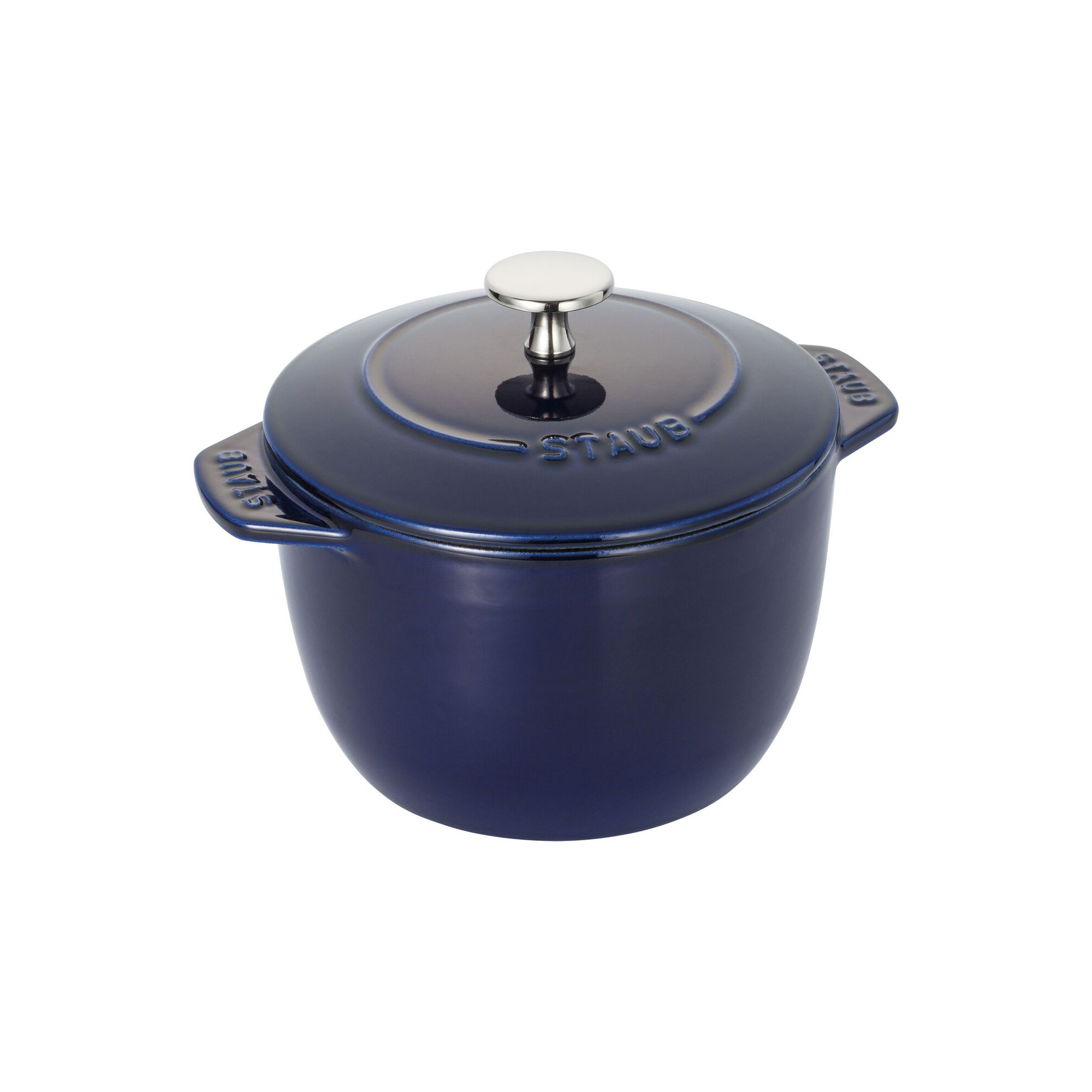 Staub Cast Iron Petite French Oven, 1.84 quarts, Dark Blue