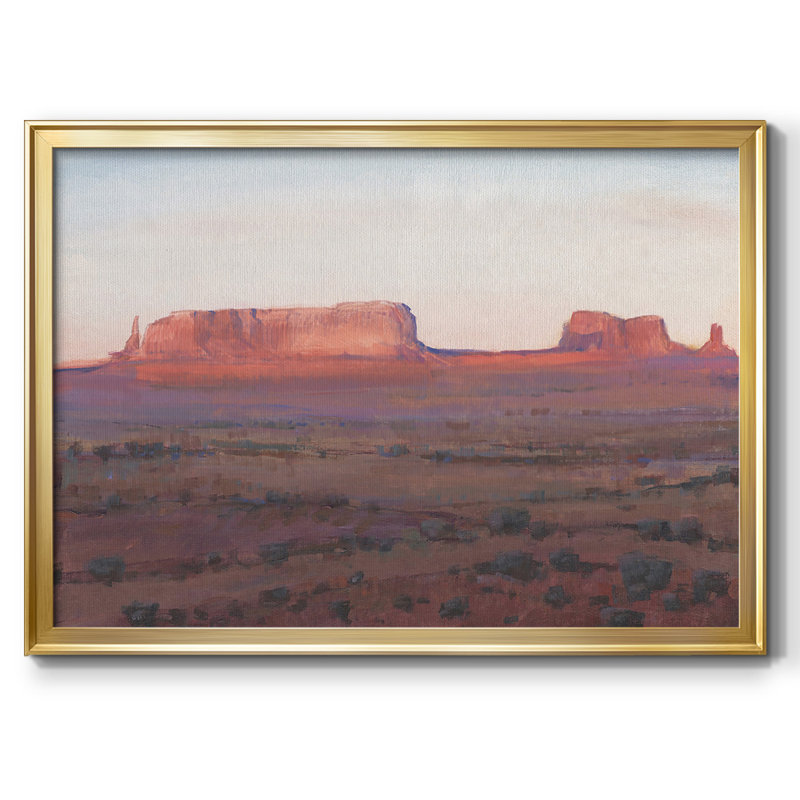 Red Rocks At Dusk I, reproduction d'art sur toile, H 26 po x l 38 po x P 1,5 po, Or