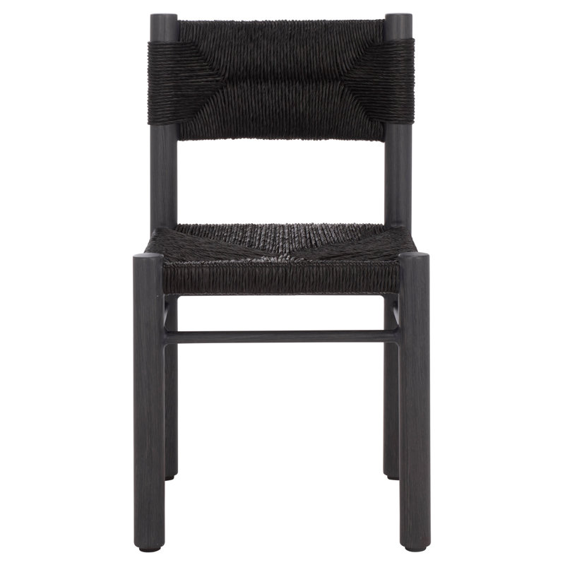 Romona Rattan Weaving Outdoor Dining Chair, Black