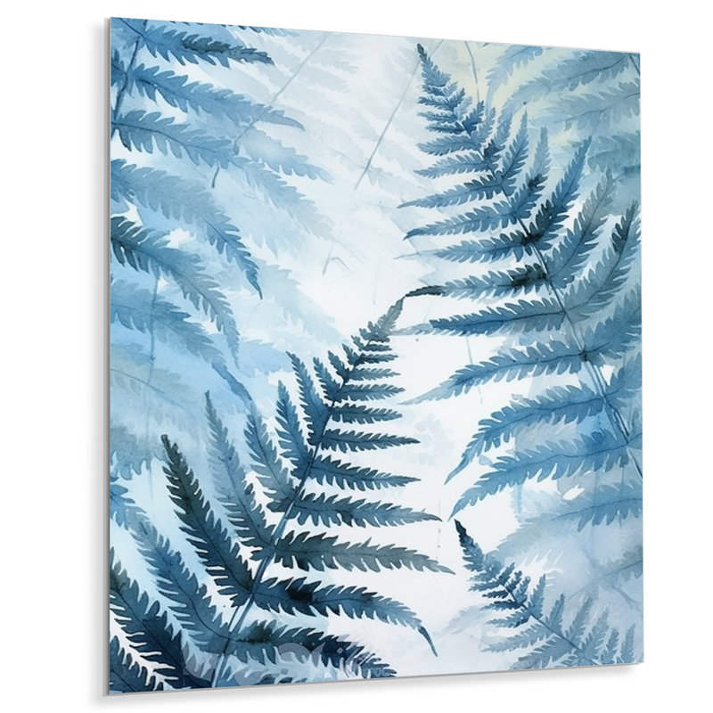 Fougère bleue III sur toile, H 20 po x l 12 po, Metal