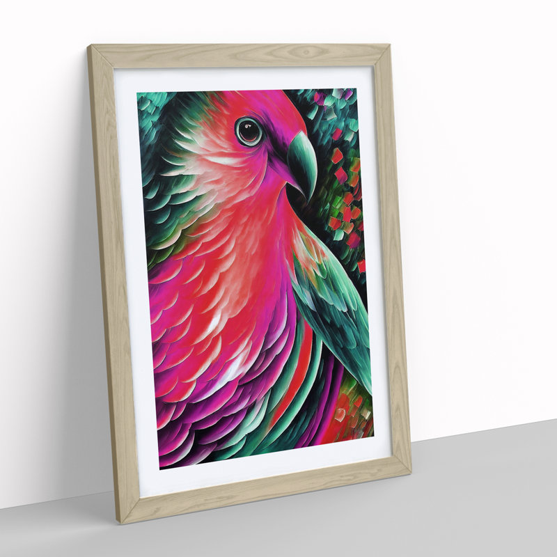 XV1022-3559X Portrait Of A Bird No.4 - - Wall Art, 66cm H x 48cm W, Oak Framed