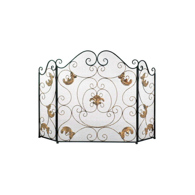 Foyer d'extérieur doré FLEUR-DE-LIS