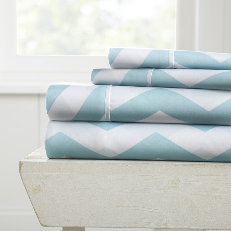 Turquoise Floral Kids Unisex Cotton Microfiber Sheet Set
