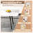 Furiphe Modern Sintered Stone Dining Table for 4 to 6, White Rectangular Kitchen Table-91727911