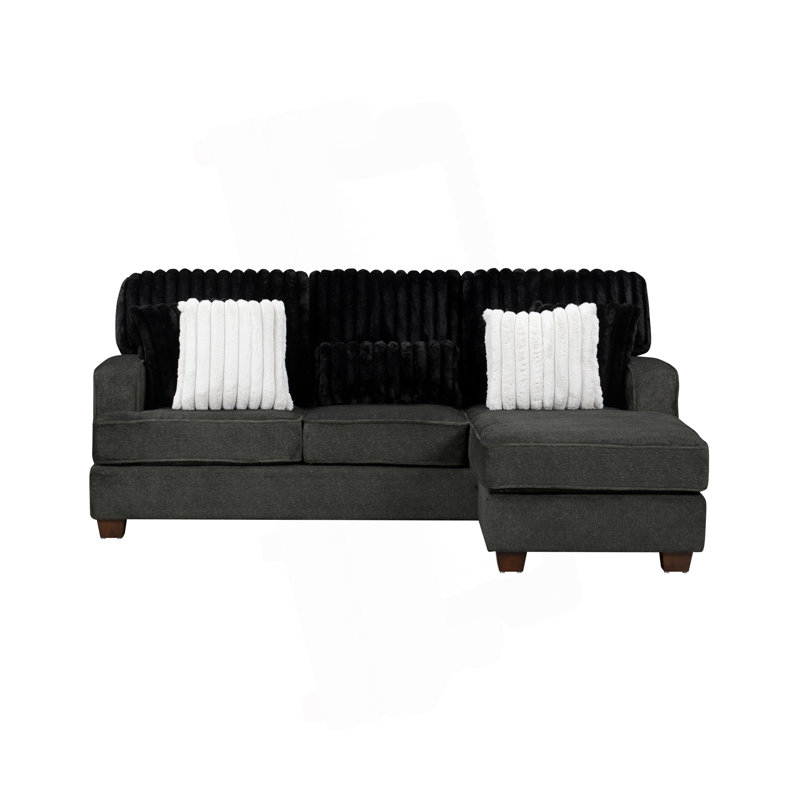 Coussins réversibles Modern, Gris foncé