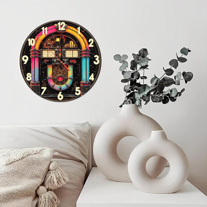 Horloge murale rétro Jukebox